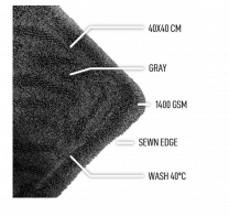 D CON THUNDER GRIZZLY MINI SERVIETTE DE SECHAGE EN MICROFIBRE 40 x 40 CM