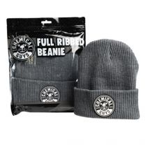 CarCare24.eu - SHE910, Chemical guys ribbed beanie with rubber logo patch gray